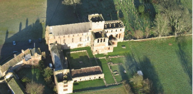 Burtholme 3 -NY5563 Lanercost Priory (aerial view).jpg
