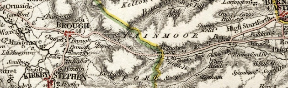 Map featuring Stainmore