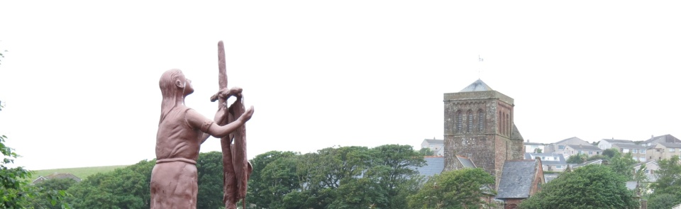 Statue of St Bega, at St Bees